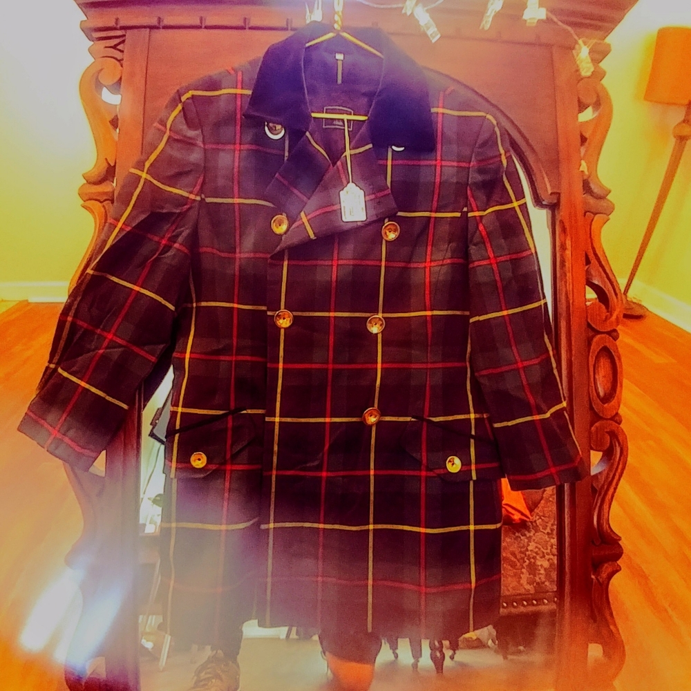 AKRIS Vintage Plaid Blazer Virgin Wool-Silk